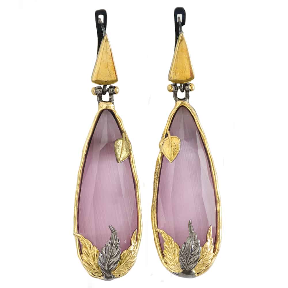 Cosmo Pink Sapphire Earrings