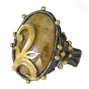 Raw Brown Sapphire Ring