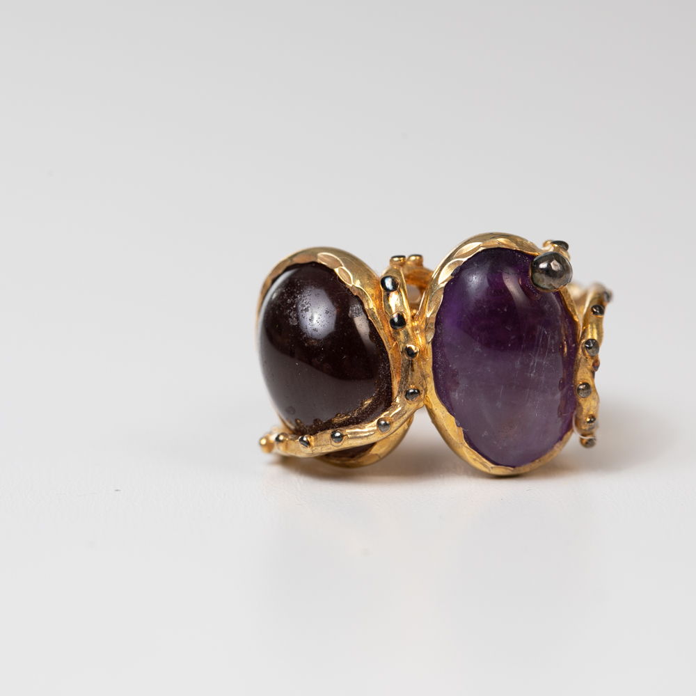 Purple Passion Amethyst Gold/Silver Ring