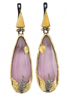 Cosmo Pink Sapphire Earrings