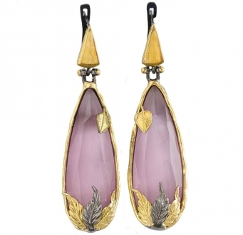 Cosmo Pink Sapphire Earrings