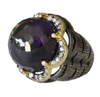 Domed Amethyst Ring