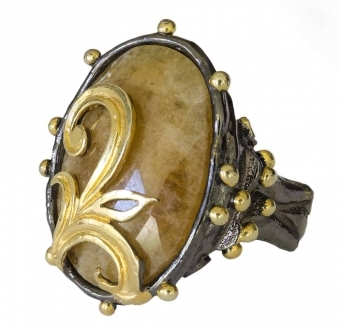 Raw Brown Sapphire Ring