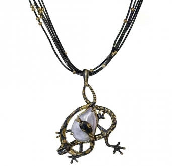 Mother of Pearl Lizard Pendant