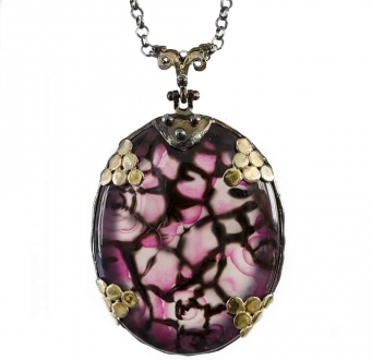 Rare Pink Agate Pendant