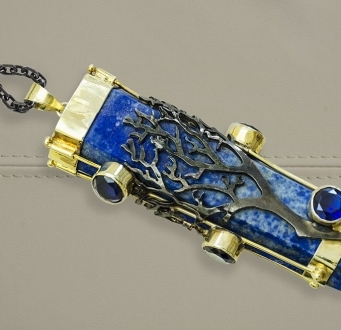 Lapis Lazuli Tree of Life Pendant
