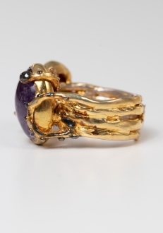 Purple Passion Amethyst Gold/Silver Ring
