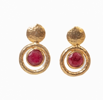 Strawberry Ruby Earrings