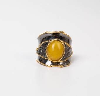 Mystic Amber Eye Ring