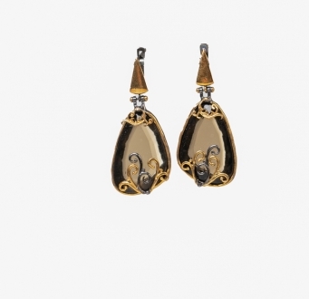 Harem Smokey Crytsal Earrings