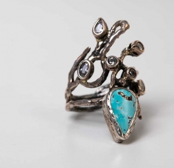 Turquoise Branch Ring