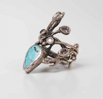Turquoise Branch Ring