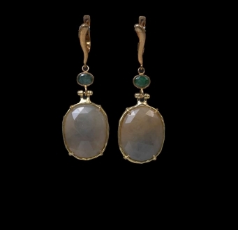 Classy White Quartz Earrings