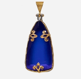 Vivid Blue Crystal Pendant