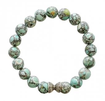 Turquoise Bracelet with Silver Accent