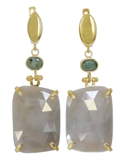 Sapphire & Emerald Earrings