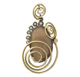 Modern Pink Quartz Pendant