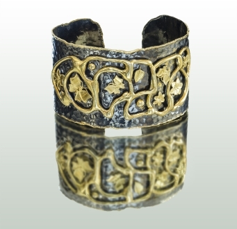 Modern SIlver Cuff with Butterflies