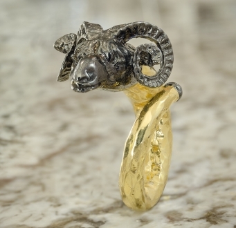 Rams Head Ring